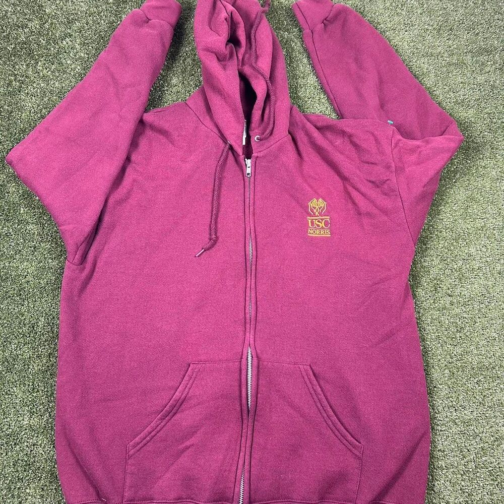 Lee Men's Burgundy and Red Hoodie